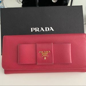 Prada Saffino Bow Wallet